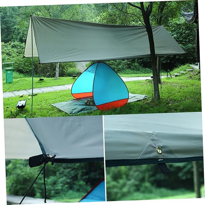 POPETPOP 1Set Large Outdoor Camping Footprint Tarp Groundsheet Blanket Mat Versatile Sunshade Canopy for Beach Picnic and Rain Shelter