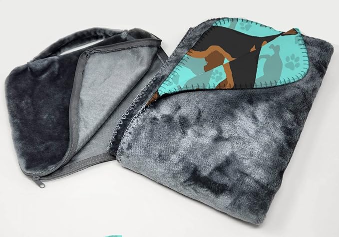 Caroline's Treasures MLM1010TBLT German Shepherd Soft Travel Blanket with Bag Airplane Blanket Indoor Outdoor Camping Blanket for Traveling Picnics Beach Trips Concerts