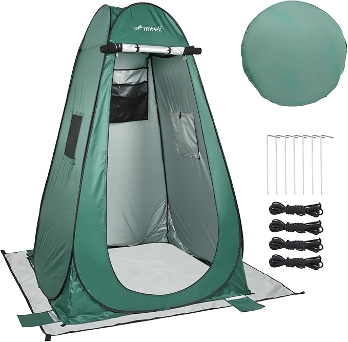 Pop Up Camping Shower Tent Portable Dressing Changing Tent Outdoor with Carry Bag for Beach &amp Hiking 75” x 48”x 48”