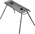 CAMPINGMOON Dual Burner Camping Cooktop Half Size IGT Top Detachable Legs Compact Table Removable Handles Non Slip Feet Outdoor Backpacking Stove Accessory BKZ06-L