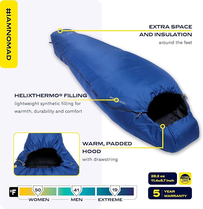 NOMAD Cuzco 800 Mummy Sleeping Bag (Royal Blue)