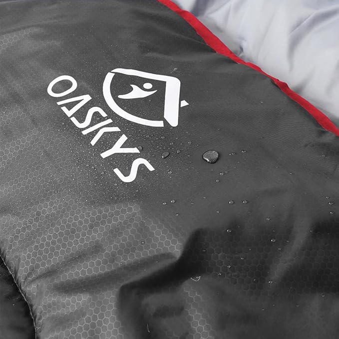 oaskys Camping Sleeping Bag - 3 Season Warm &amp Cool Weather - Summer Spring Fall Lightweight Waterproof for Adults Kids - Camping Gear Equipment Traveling and Outdoors