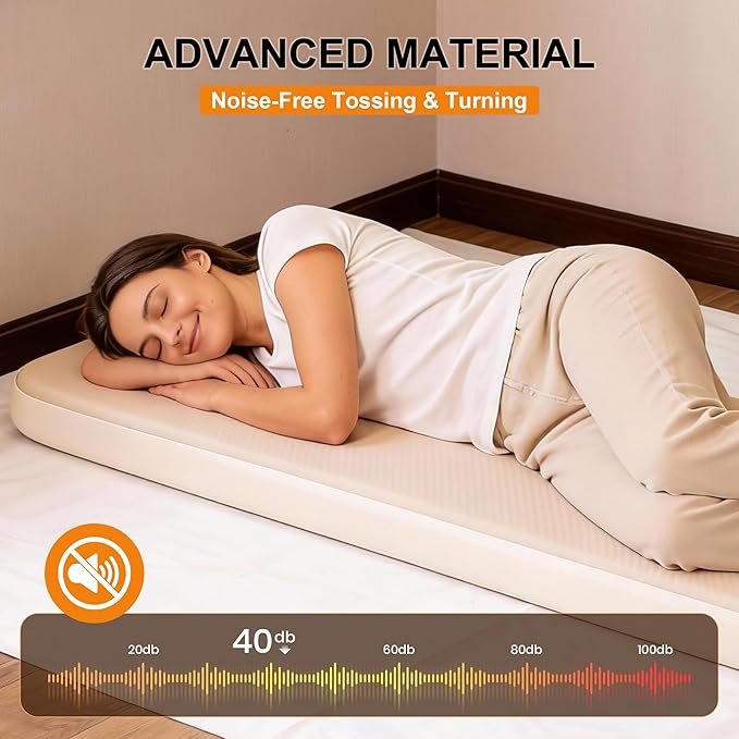 TOBTOS High-Support Camping Sleeping Pad 3 Thick Anti-Sag Design for Stable Support Inflatable Mattress with Manual Pump for Camping Hiking &amp Home