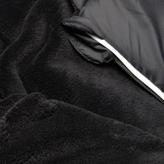 Thermotuff Wearable Sleeping Bag with Dual Hoodie Long Sleeves Pockets &amp Adjustable Drawstring - Ideal for Camping Cold Weather Hiking and Stadium Sak Blanket