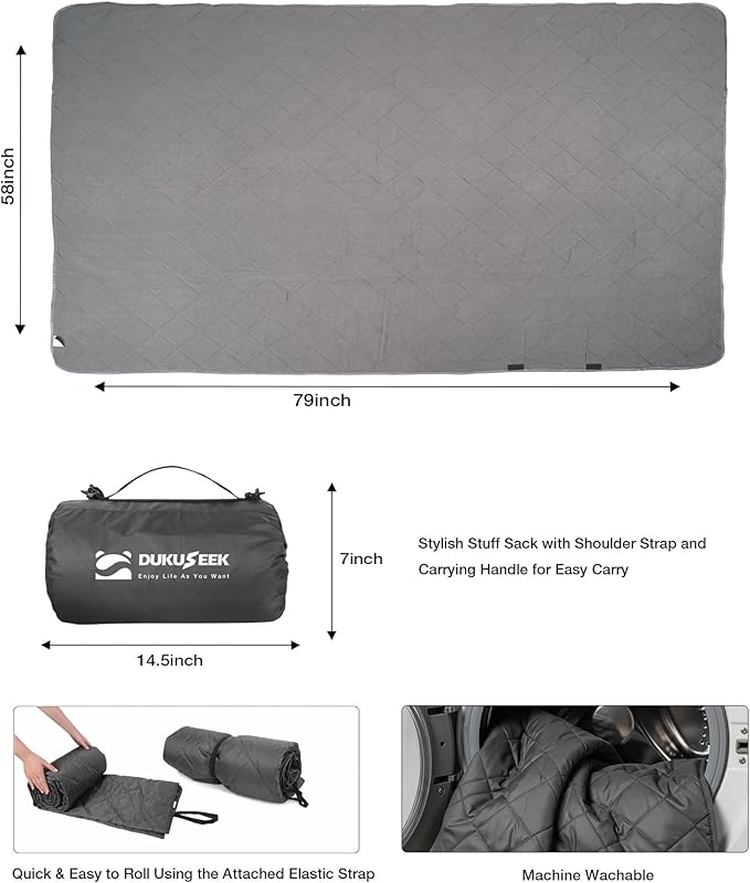 Large Waterproof Stadium Blanket Soft Warm Fleece Camping Blanket Windproof for Cold Weather 79x 59 Triple Layers for Outdoor Sports Concerts Car Dog