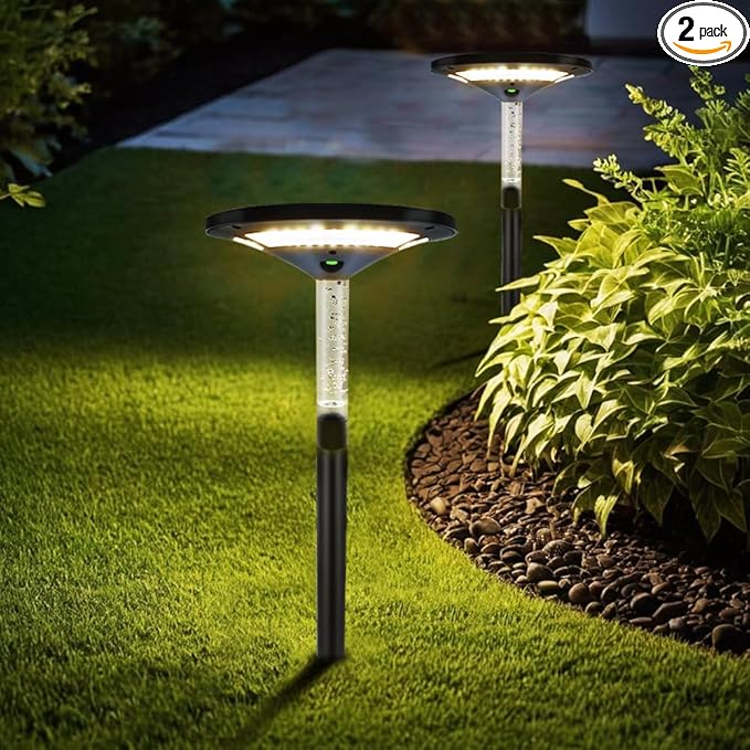 S NMT LED Garden Solar Pathway LightsOutdoor Motion Sensor Landscape Lights for Garden Lighting IP65 Waterproof Solar Spotlight for Yard