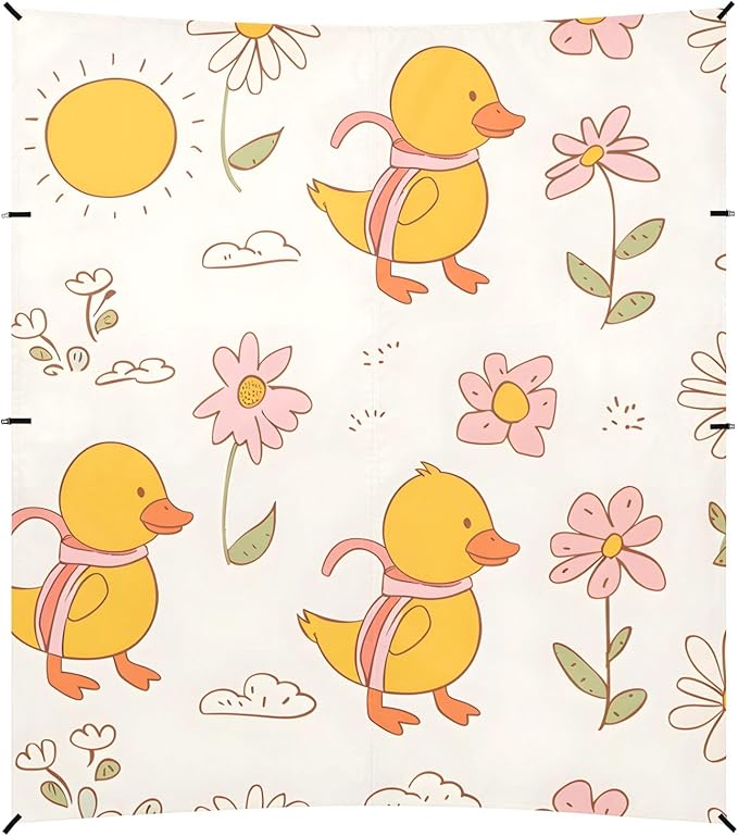 Little Yellow Duck Camping Sun Shelter Beach Tent Portable Beach Sun Shade Outdoor Canopy for Camping Trips Fishing Picnic