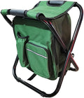 Camping Stool Mini Portable Folding Stool Folding Backpack Stool High Capacity Thickened Oxford Cloth Tool Bag Chair Cooler Bag for Outdoor Camping Fishing