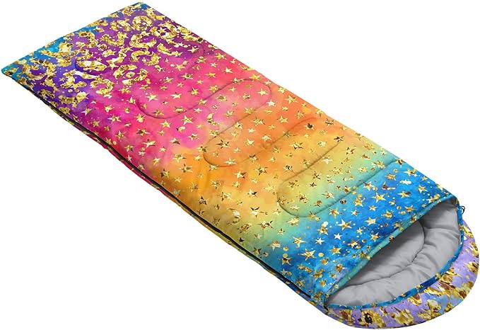 Kids Sleeping Bag for Boys GirlsCheckerboard Cat Print-Lightweight Warm Portable Outdoor Indoor-Waterproof Cold Weather Resistant Sleeping Bag for Camping Hiking