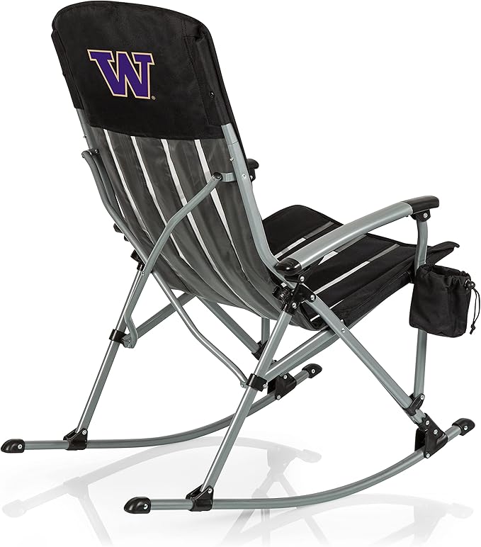 Picnic TIME NCAA Unisex-Adult NCAA Outdoor Rocking Camp Chair XL Heavy Duty Camping Chair for Adults