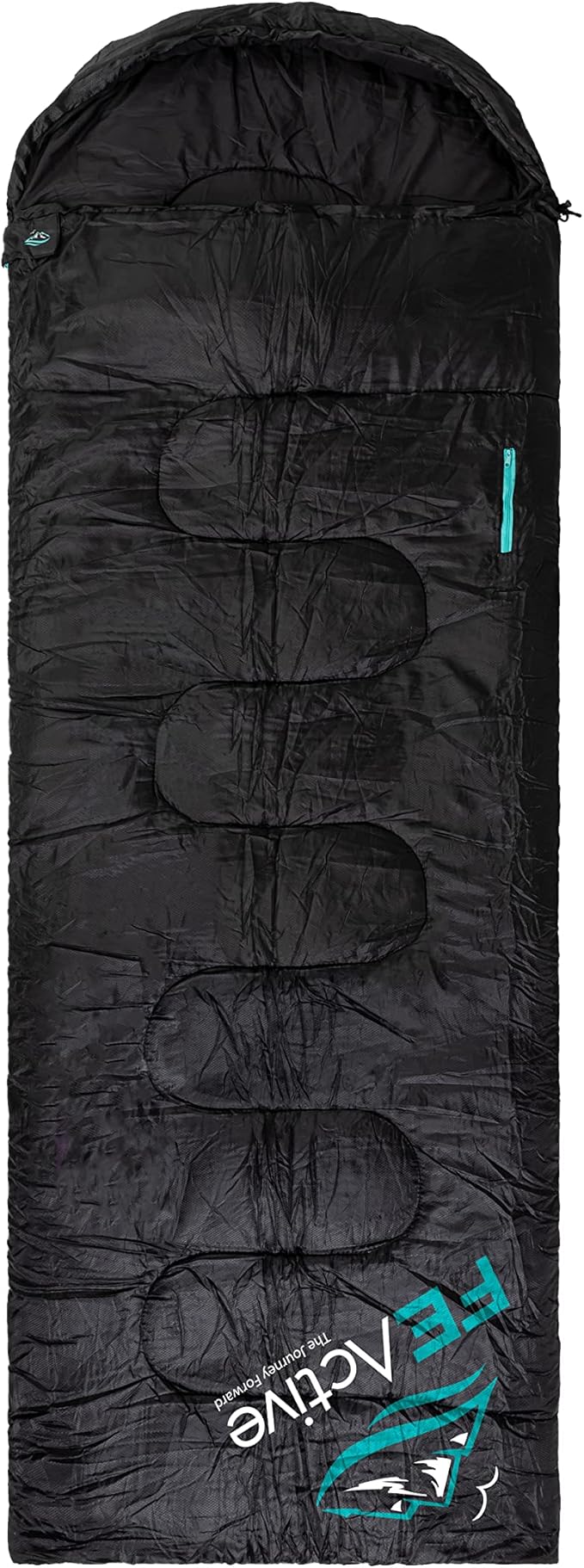 FE Active Camping Sleeping Bag - 3-4 Seasons Extra Long or Lightweight Hooded Warm Outdoor Compact &amp Lightweight Sleeping Bag for Camping Backpacking Hiking Travel | Designed in California US