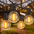 GLUROO 60FT Outdoor String Lights LED Patio Lights with 32 Bulbs Waterproof 2700K Warm White for Outside Backyard Yard Gazebo Deck Porch