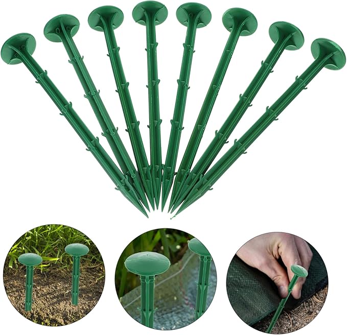 100Pcs Plastic Garden Stakes Durable Lawn Ground Pegs for Tent Fixing Securing Ground Landscape Outdoor Stakes for Gardening Use