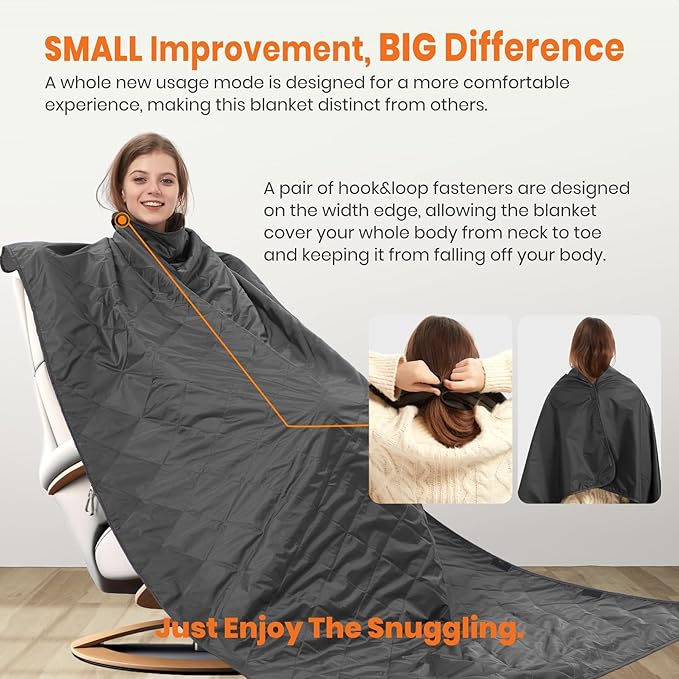 4-in-1 Large Outdoor Blanket - Waterproof &amp Windproof Thickened Warm Fleece Camping Blanket for Stadium Hiking Sporting Events - 81x57 Packable (Dark Gray)