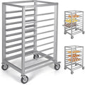 ETOYA 9 Tier 3 Inch Aluminum Bun Pan Rack with Brake Wheels &amp Side Load Design Commercial-Grade Heavy Duty Kitchen Bakery Cooling Rack for Bakery Restaurant &amp Home Kitchen