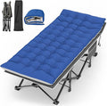 Suteck Camping Cot 32In XXL Folding Camping Cot Heavy Duty Sleeping Bed for Adults 1200D Double Layer Oxford Cots for Camping W/Pilllow Mattress Carry Bag for Home Office Nap Beach Travel 900LBS