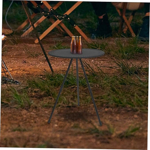 1pc Adjustable Portable Round Folding Table Lightweight Camp Table for Outdoor Picnics Barbecues and Camping Sturdy and Design for Home and Travel Use