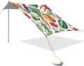 Watercolor Vegetables Beach Tent Sun Shelter 9.2' x 10.5' Beach Canopy with 4 Sandbags 4 Stability Poles Sand Shovels - Tent Canopy for Beach Camping Fishing Picnics