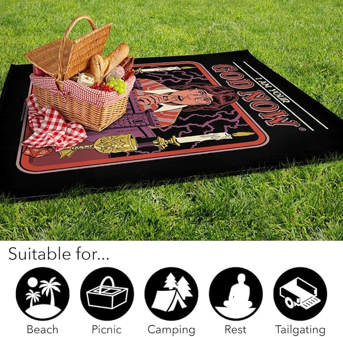 LOGOVISION Steven Rhodes I am Your God Now Outdoor Blanket for Picnic Beach Camping Park Tailgate 50x60