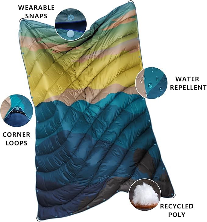 Camping BlanketLightweight Puffy Printed Camping Blanket Packable Outdoor Blanket for CampingTraveling Stadium Hiking Picnics