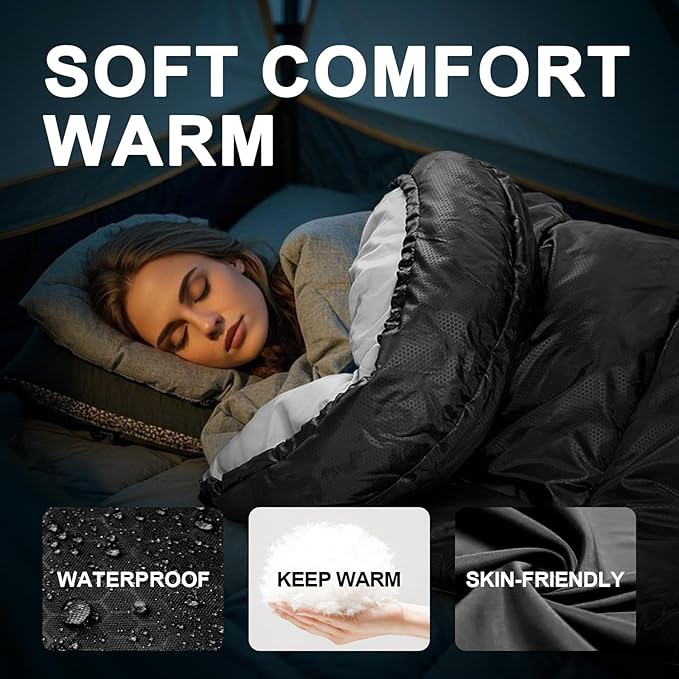 Sleeping Bags for Adults Warm WeatherLightweight for Camping Hiking Traveling