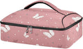 Casserole Carrier Beautiful Pattern Pinkish ButterfliesInsulated Casserole Carrier for Hot or Cold Food Thermal Lunch Tote for Potluck Parties Picnic Beach Fits 9 x 13 Inches Baking Dish