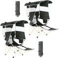 Camping Chairs with Shade Sports Chair with Canopy Folding Camping Chair with Cooler and Cup Holder Foldable and Lightweight for Camping Sports Events &amp Patio (2-Pack with Footrest)