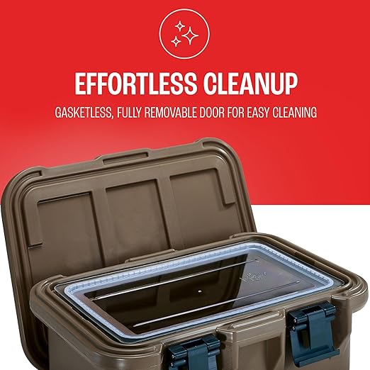 Cambro Insulated Food Pan Carrier - 6 Inch Deep Hotbox and Food Warmer for Catering &amp Transport - Top Load S-Series (Brown)