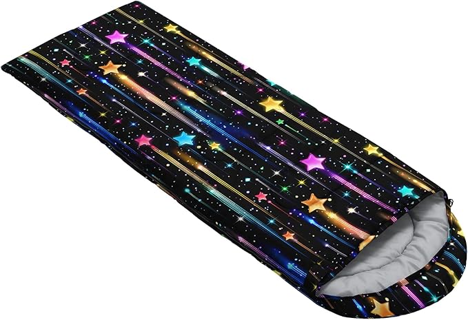 QOOMO Camping Sleeping Bags3 Season Warm &amp Cool WeatherLightweightWaterproof Sleeping Bags for Adults &amp KidsTravelingand OutdoorsCamping Gear Equipment