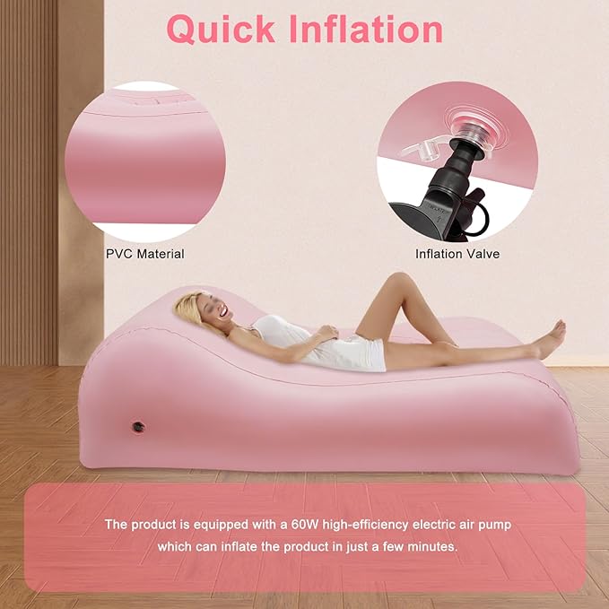 Blow Up Couch Inflatable Couch with Electric Pump BBL Bed After Surgery for Sleeping Post Surgery Recovery &amp Travel Portable Foldable Air Couch for Adults