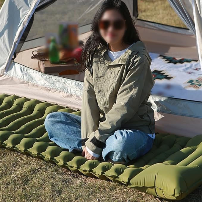 Portable Inflatable Mattress with Quick Foot Pump Ideal for Camping and Hiking Lightweight and Comfortable