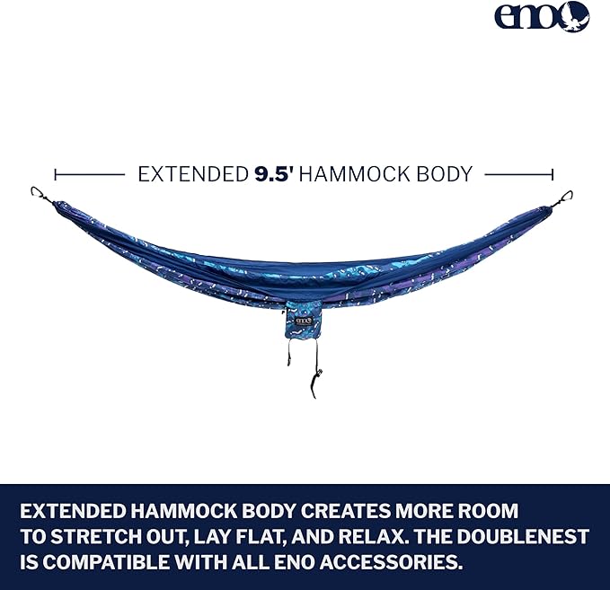 ENO Eagles Nest Outfitters DoubleNest Lightweight Camping Hammock 1 to 2 Person Special Edition Colors ATC