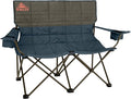 Kelty Loveseat Oversized 2-Person Heavy Duty Folding Camp Chair Double Seat for Soccer Games Tailgating Beach Days (Regular Height/Dark Shadow)