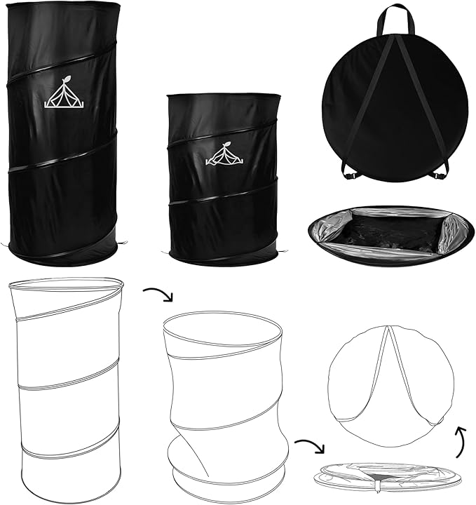 Pop up Changing Tent Portable Changing Room Shower Tent Privacy Portable Bathroom Collapsible Emergency Compact Dressing Room Tube with Carry Bag for Camping Beach or Outdoors (Black)