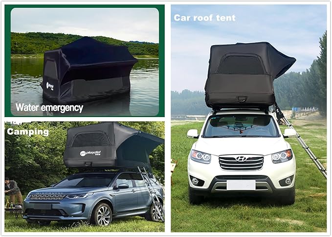 UNISTRENGH Waterproof Inflatable Car Rooftop Tent Lightweight Portable Family Outdoor Camping Roof Top Tent for SUV Jeep Cars