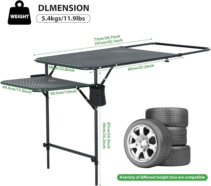 Nice C Tailgate Table Car Desk Aluminum Tailgate Table Car Camping Mounted Camping Tables Overlanding Gear Vehicle Tables Adjustable Height &amp Length Lightweight