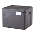 Cambro Cam GoBox Black Plastic Top Loading Half Pan Carrier - 15 2/5L x 13W x 12 2/5H