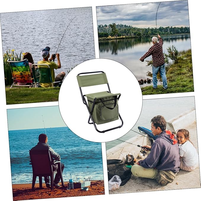 Fishing Chair Ice Pack Storage Insulation Portable Camping and Lounger for Outdoor Activities