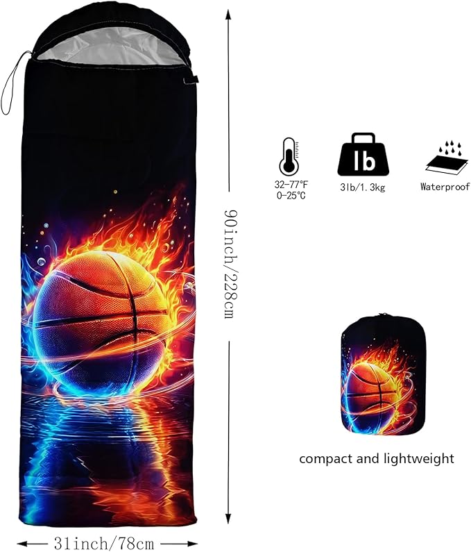 Sea Turtle Sleeping Bag for Kids Boys GirlsOcean Themed Camping GearWaterproof Compact Sleeping Bag for Camping Backpacking Outdoor Hiking.