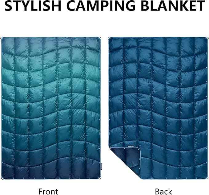 Camping Blanket Puffy Blanket Lightweight Windproof Water Resistant for OutdoorsHiking BackpackingBeachCarPicnicStadium