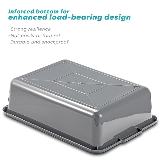 Commercial Bus Tubs Box/Tote Box 13L Plastic Restaurant Tub Wash Basin Tub 4-Pack Grey