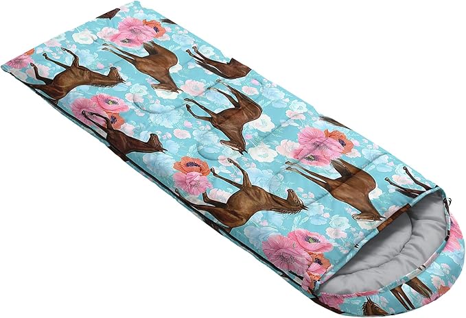 QOOMO Axolotl Cute Camping Sleeping Bags3 Season Warm &amp Cool WeatherLightweightWaterproof Sleeping Bags for Adults &amp KidsTravelingand Outdoors