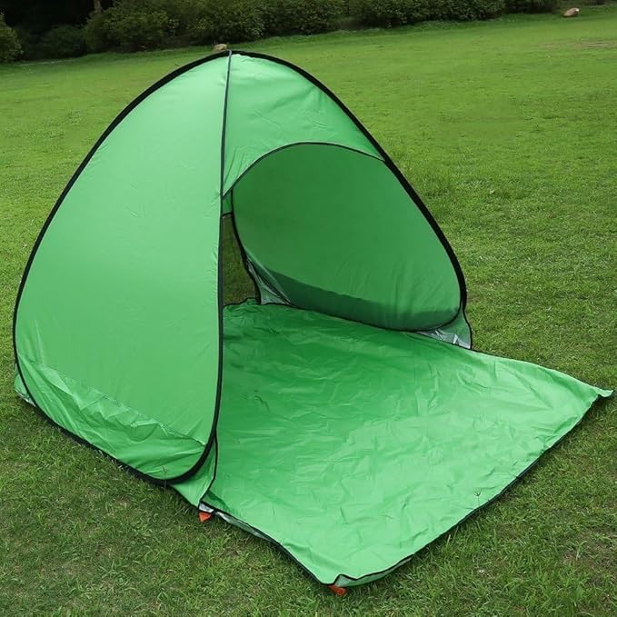 Instant Pop Up Beach Tent Foldable Portable Picnic Tent Camping for 2-3 People with Portable Carry Bag Instant Set Up (Green)