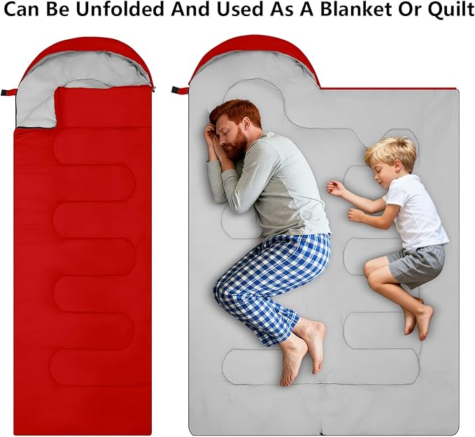Sleeping Bags Lightweight Camping Sleeping Bag for Adults Kids Hiking Outdoor Travel Cold Weather &amp Warm