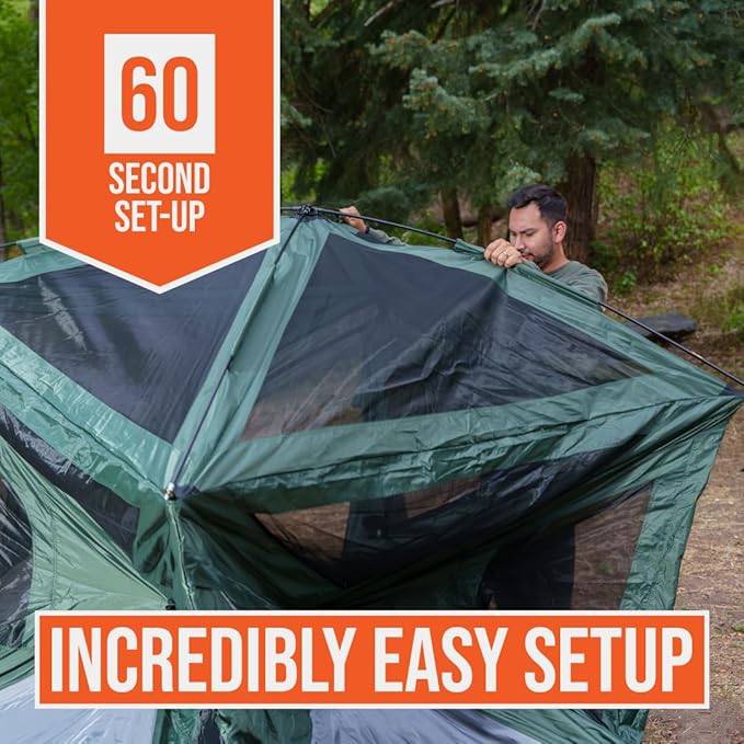 Instant Pop Up Camping Tent for 4-6 People | High-End All-Season Tent with Mesh Windows Waterproof Rainfly &amp Tool-Free Setup | Easy Setup Outdoor Tent for Overlanding &amp Camping by North Haven