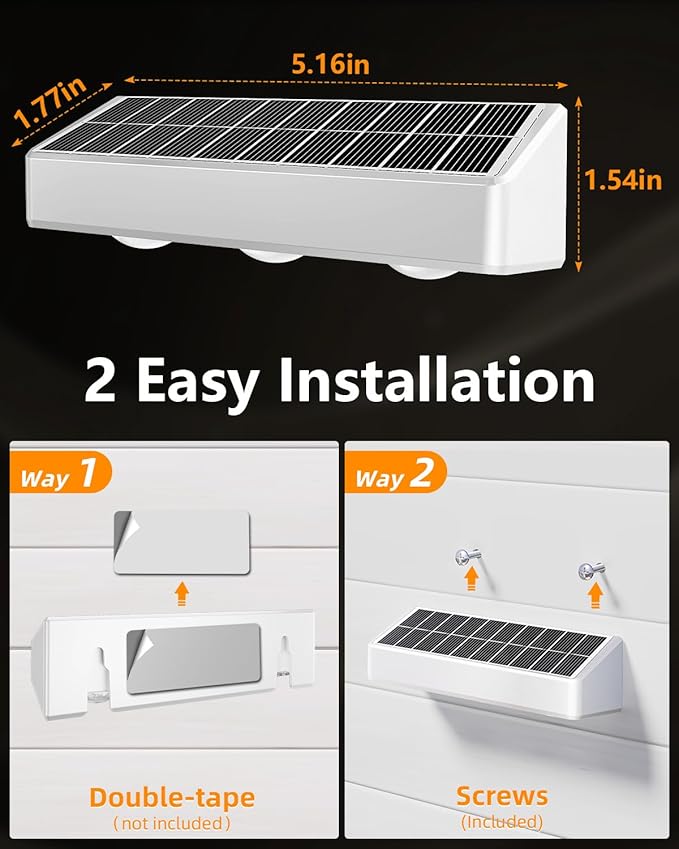 Solar Fence Lights Outdoor 8 Pack 9 Fixed Colors ＆ Color Changing LED Light Solar Powered Waterproof IP65 Dusk-to-Dawn Vinyl Fence Lights for Patio Railing Pool Porch Backyard Wall