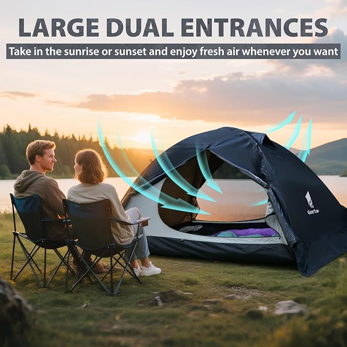 GEERTOP Ultralight 2 Person Backpacking Tent 4 Season Waterproof Camping Tent Double Layer Cold Weather Easy Set Up Tents for Family Camp Hiking Hunting Outdoor Mountaineering Travel