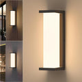 Modern Outdoor LED Wall Light Fixture 36W LED Matte Black Porch Light Waterproof Aluminum Acrylic Shade Outdoor Wall Lanterns for House Hallway Garage Patio