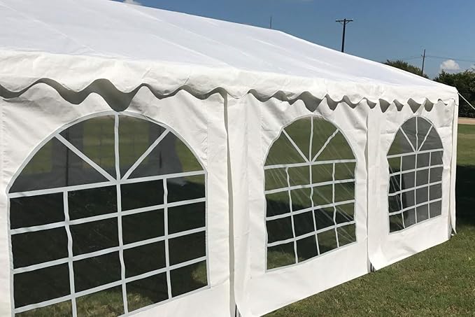 DELTA 20'x16' Budget PE Party Tent Free 1 Long Bag + 1 Short Bag Tents for Partiescarpas para FiestasGalvanized Gazebo Wedding Tent Canopy Big Tents Carport Outdoor Event Shelter