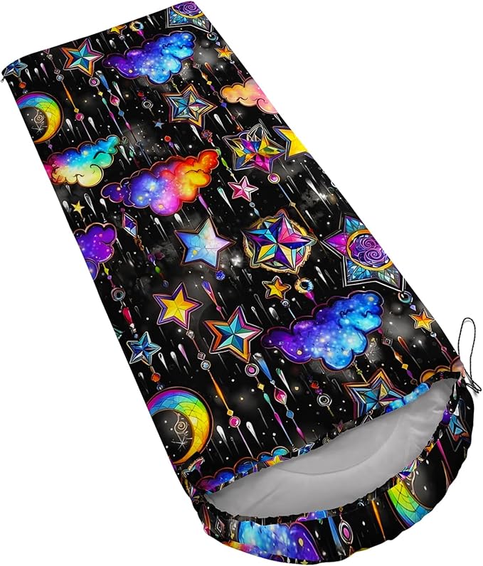 AILONEN Cartoon Camping Sleeping Bag for Boys Girls AdultsLightweight &amp Waterproof3 Season Warm &amp Cold WeatherPortablePrinted Sleeping BagTravelingCampingHiking